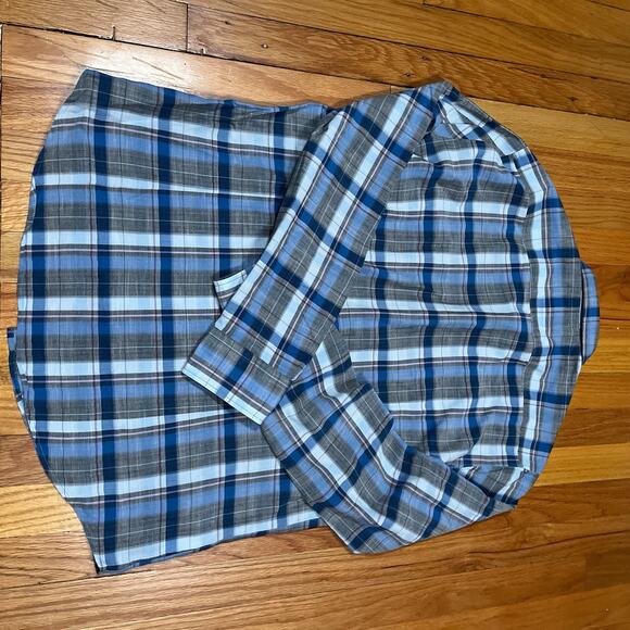 Hugo Boss Orange Mens Plaid Shirt XL Unique Upper Button Blue Tartan Casual - Picture 11 of 11